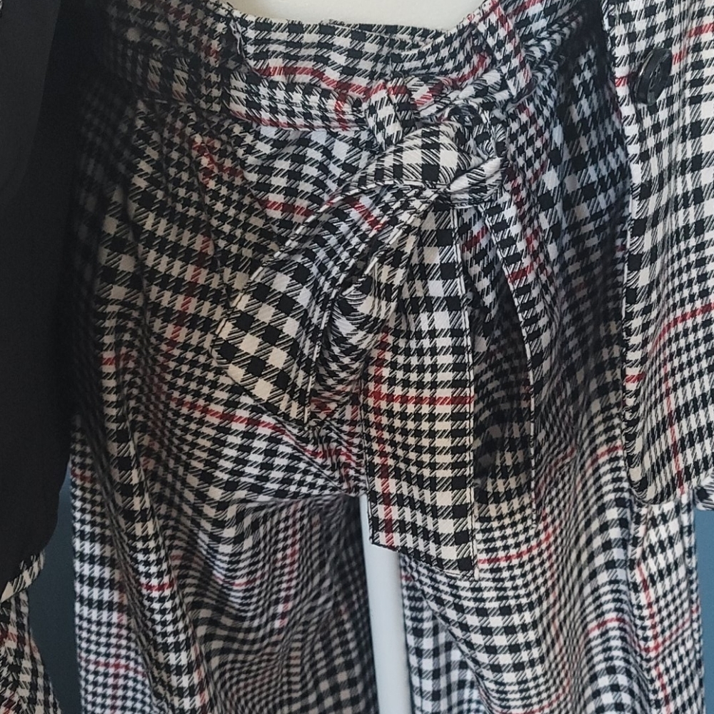 Plaid suit with tie waist pants - Picture 3 of 3